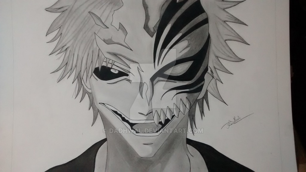 1024x575 Ichigo Kurosaki Hollow Drawing - Ichigo Hollow Drawing