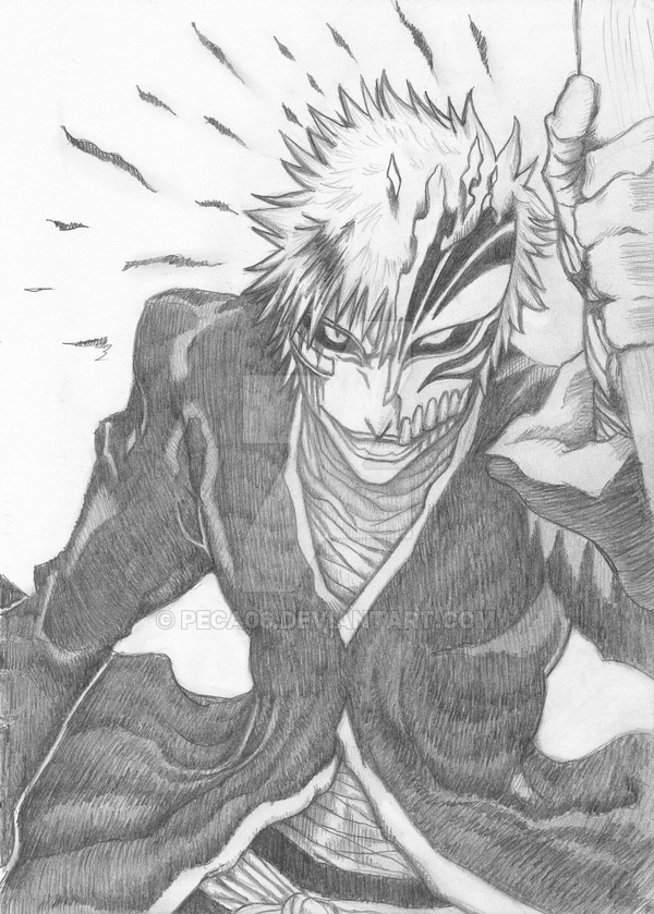 600x839 Hollow Ichigo - Ichigo Hollow Drawing