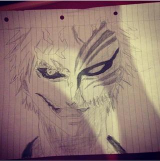 320x321 Bleach Drawing Ichigo Hollow Form! - Ichigo Hollow Drawing