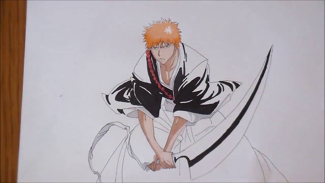 1280x720 Speed Drawing Ichigo Kurosaki - Ichigo Kurosaki Drawing