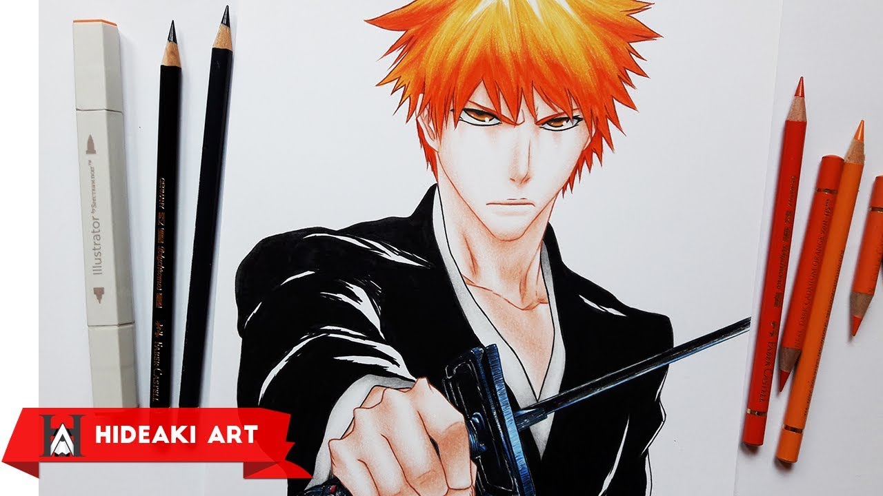 1280x720 speed drawing ichigo kurosaki bleach - Ichigo Kurosaki Drawing