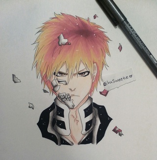 320x326 Ichigokurosaki Drawings On Paigeeworld Pictures Of Ichigokurosaki - Ichigo Kurosaki Drawing