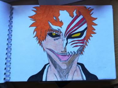 375x281 Kurosaki Ichigo Drawing - Ichigo Kurosaki Drawing