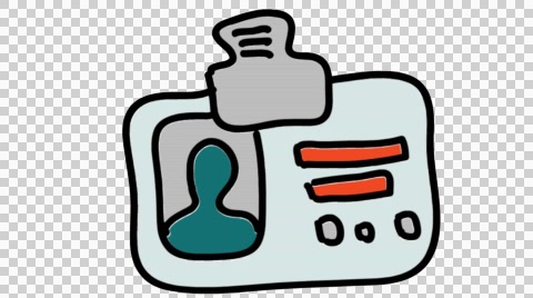 480x268 Id Card Line Drawing Animation Transparent Background Video - Id Drawing