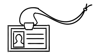 320x180 Id Card Line Drawing Illustration Animation Trasnparent Background - Id Drawing