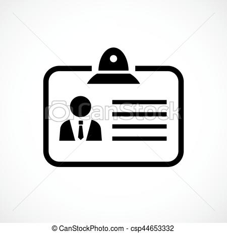 450x462 Id Card Vector Icon Illustration - Id Drawing