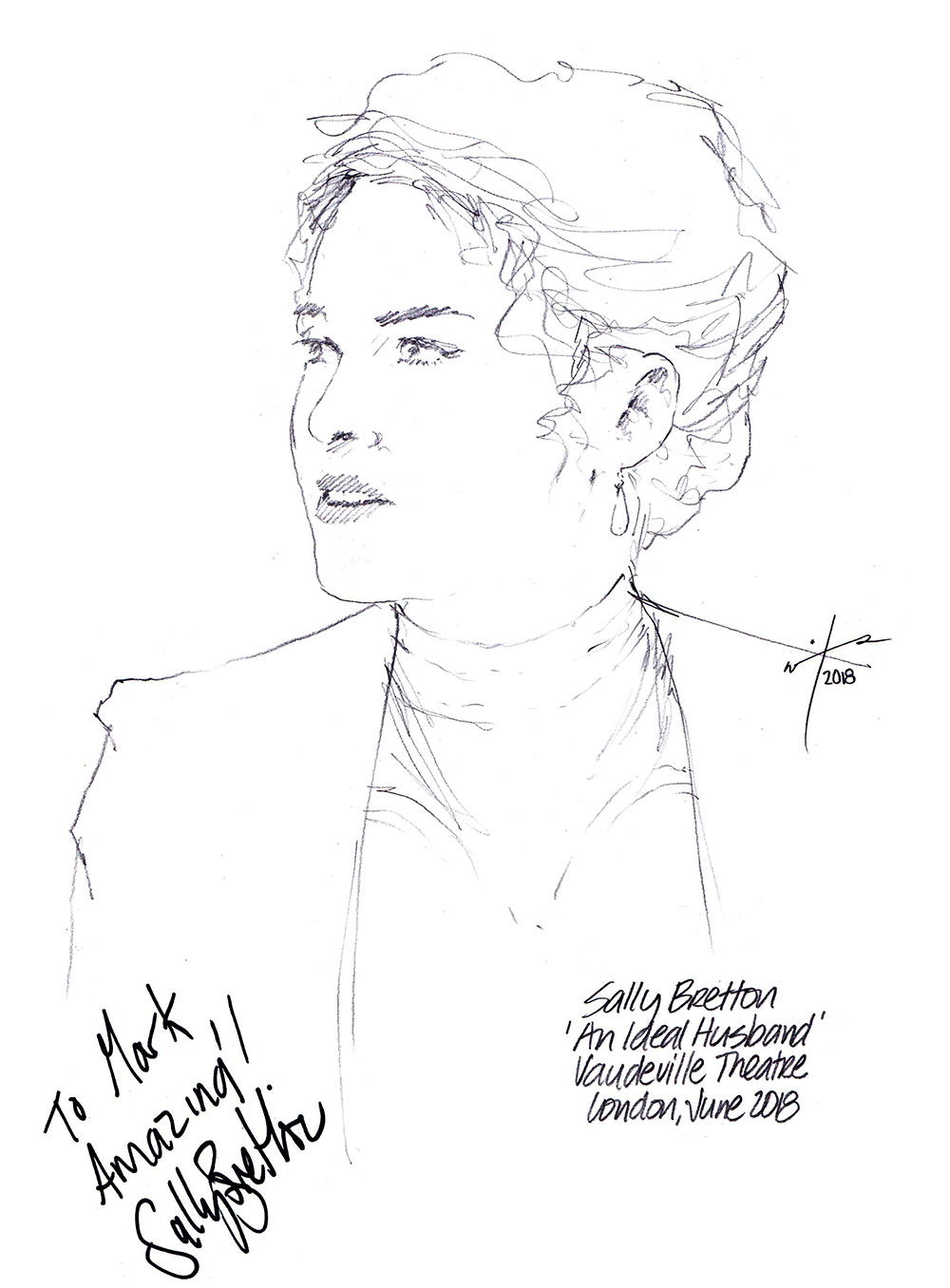 1000x1356 Drawing Sally Bretton In An Ideal Husband Chicanepictures - Ideal Drawing