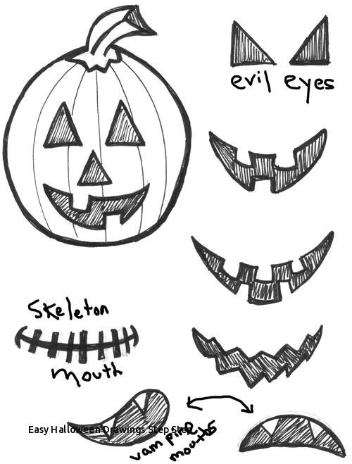 500x659 Easy Halloween Drawings Step Step Best Easy Halloween Diy - Ideas For Drawing Halloween Pictures