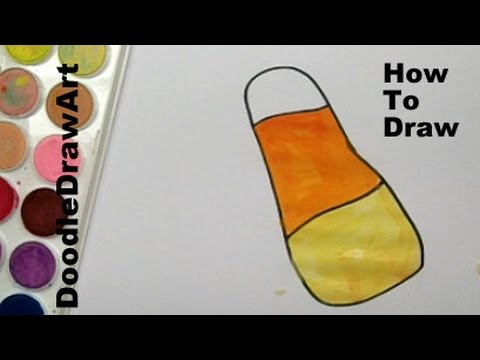 480x360 Drawing How To Draw Candy Corn - Ideas For Drawing Halloween Pictures
