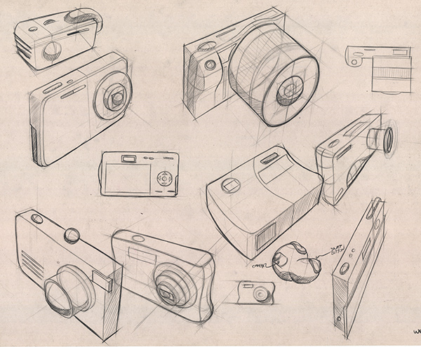 600x495 Camera Ideation Drawings On Behance - Ideation Drawing