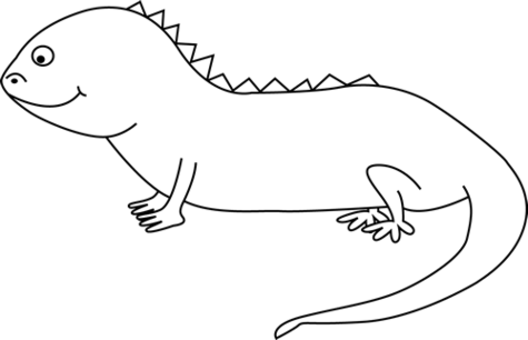 475x306 outline iguana clipart free to use clip art resource - Iguana Drawing Outline