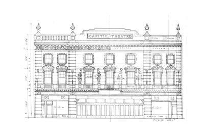 400x267 Detail Drawing, Front Elevation, Capitol Theatre, Chicago - Illinois Drawing