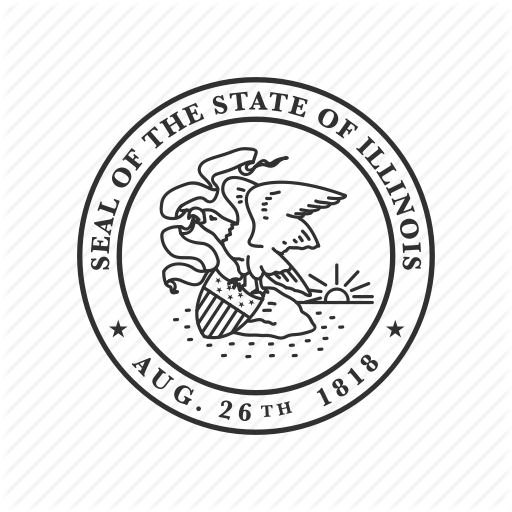 512x512 america, illinois, seal, state, state seal, state symbol, usa icon - Illinois Drawing