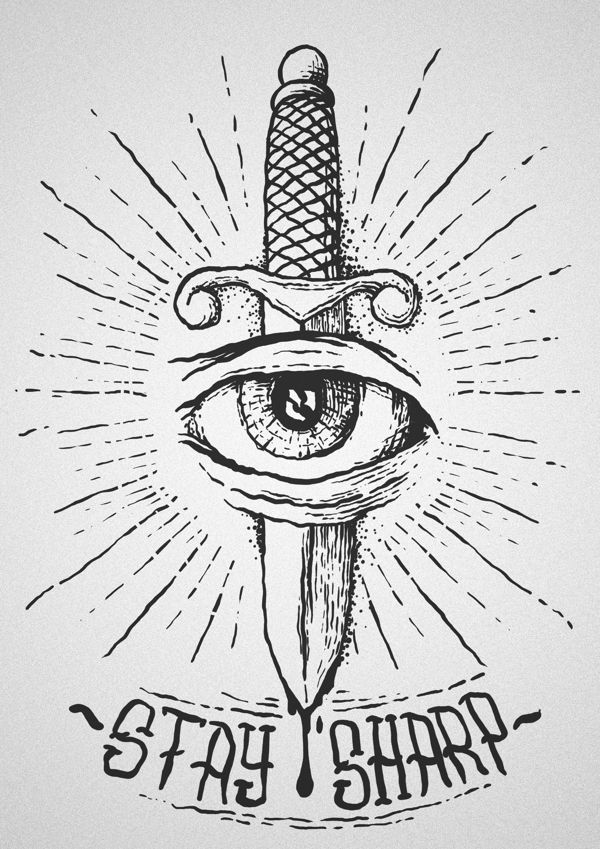 600x849 Stay Sharp - Illuminati Drawing