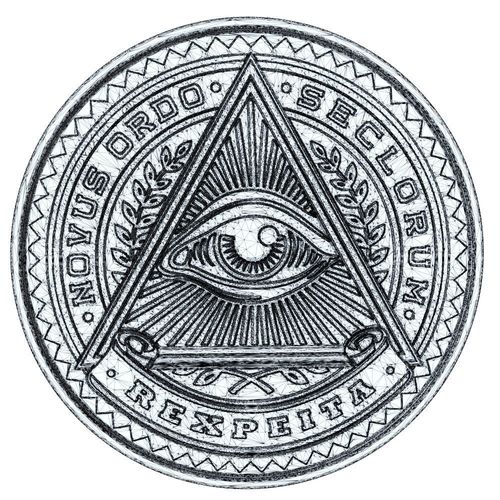 500x500 Printable Model Illuminati Coin Cgtrader - Illuminati Drawing