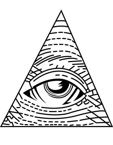 430x550 Simple All Seeing Eye Drawing - Illuminati Eye Drawing