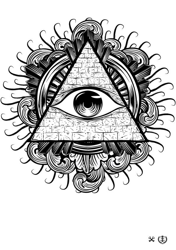 595x842 All Seeing Eye - Illuminati Eye Drawing