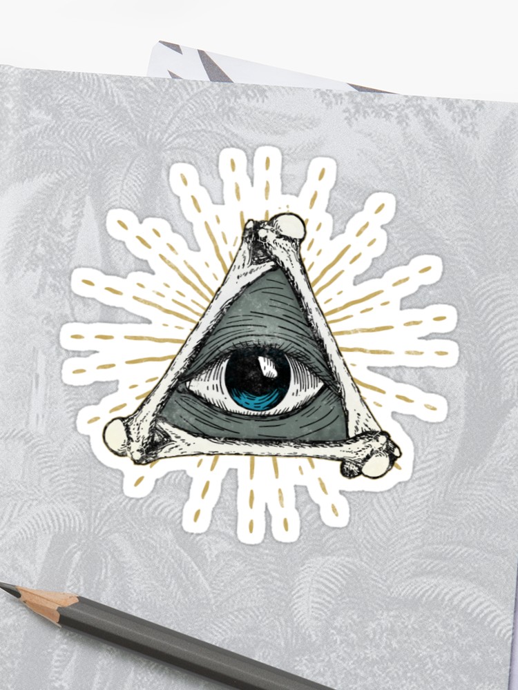 750x1000 Eye Of Divine Providence - Illuminati Triangle Drawing