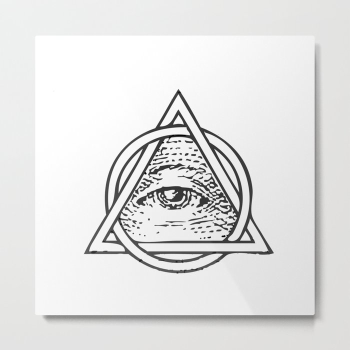 700x700 Illuminati Triangle Metal Print - Illuminati Triangle Drawing