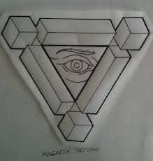 219x230 Impossible Triangle - Illuminati Triangle Drawing