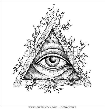 450x470 Triangle Symbol For Truth - Illuminati Triangle Drawing