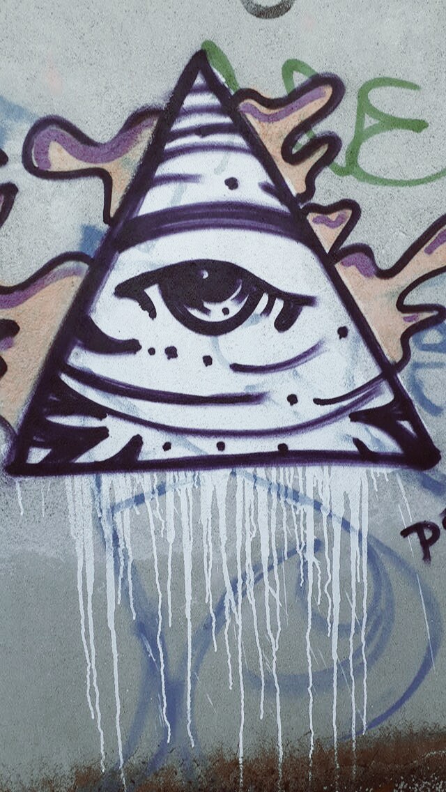 640x1136 cool graffitti illuminati triangle eye - Illuminati Triangle Drawing