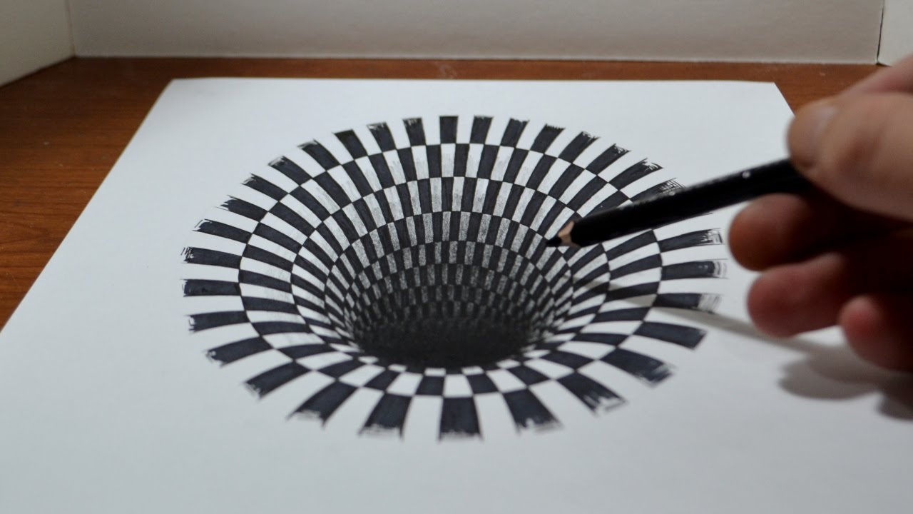 1280x720 Drawing A Hole - Illusion Art Drawing