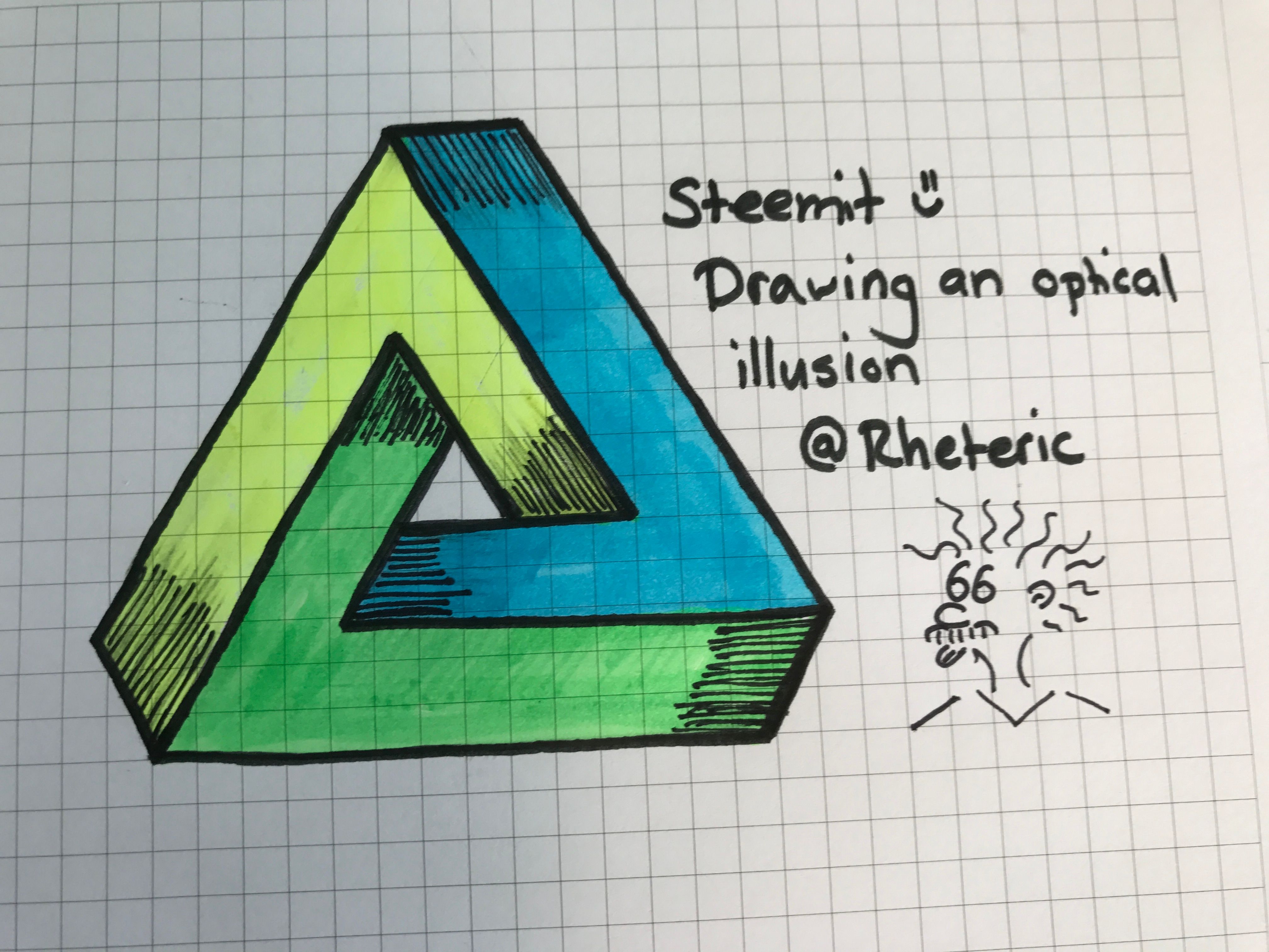 4032x3024 Magical Art Drawing An Optical Illusion Steemit - Illusion Art Drawing
