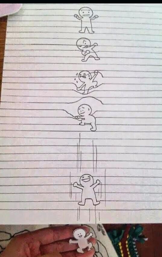 537x851 Easy Paper Illusions Optical Illusion Drawing On Lined Paper - Illusion Drawings