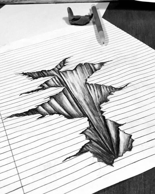 539x673 First Time Dabbling In Illusion Drawings Hope You Guys Like It - Illusion Drawings