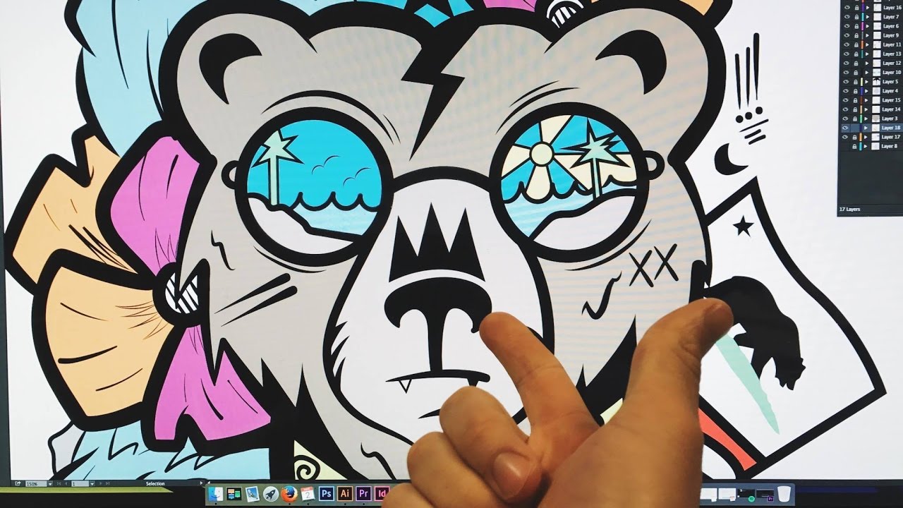 1280x720 drawing in adobe illustrator - Illustrator Drawing