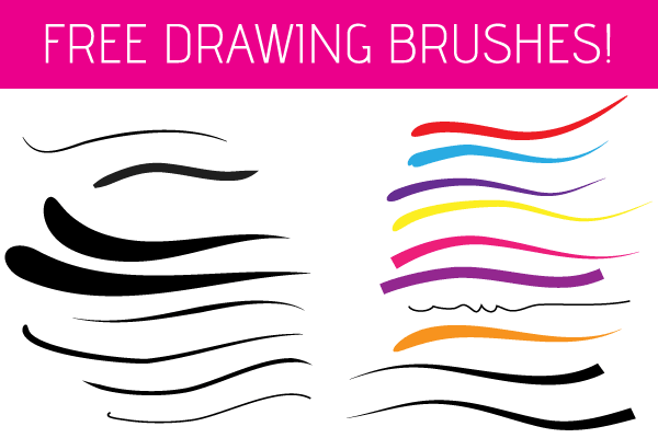 600x400 free illustrator drawing brushes - Illustrator Drawing Brushes