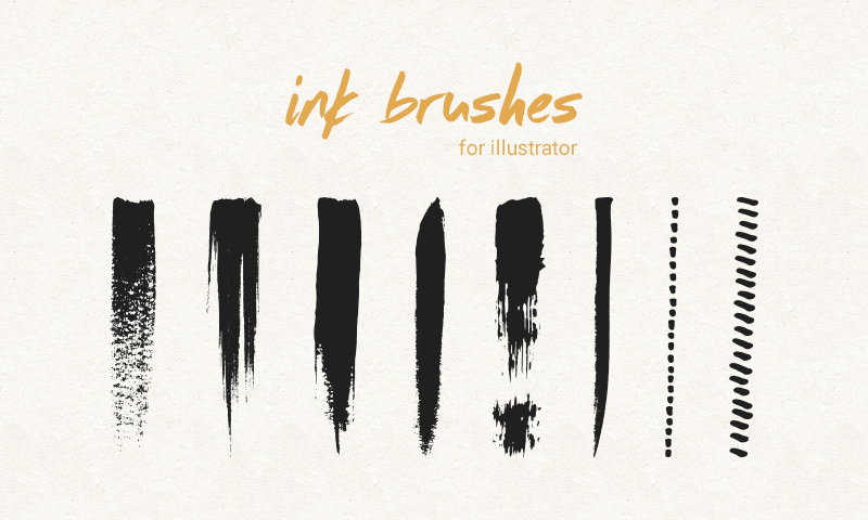 800x480 freebie ink pen brushes for illustrator - Illustrator Drawing Brushes