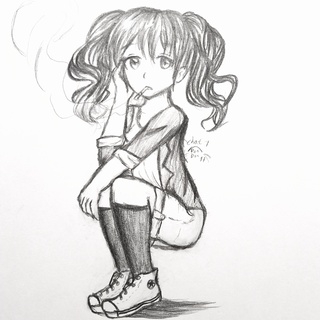 320x320 I Really Felt Like Drawing Someone Smoking For Some Reason So I - Image Of Someone Drawing
