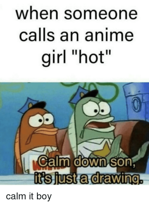 500x690 when someone calls an anime girl hot calm down son it'sjust - Image Of Someone Drawing