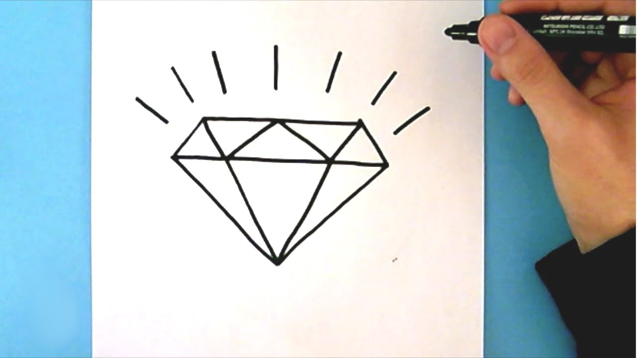 1280x720 How To Draw A Diamond Step - Images For Drawing Easy