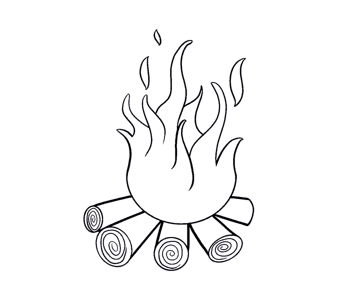 678x600 How To Draw A Fire In A Few Easy Steps Easy Drawing Guides - Images For Drawing Easy