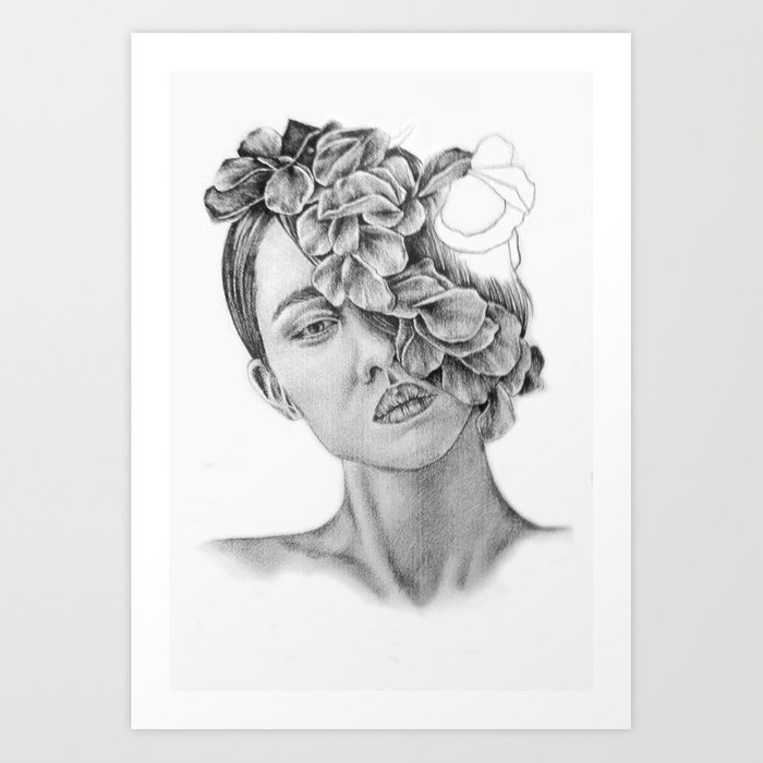700x700 Art - Images Of Flowers In Pencil Drawing