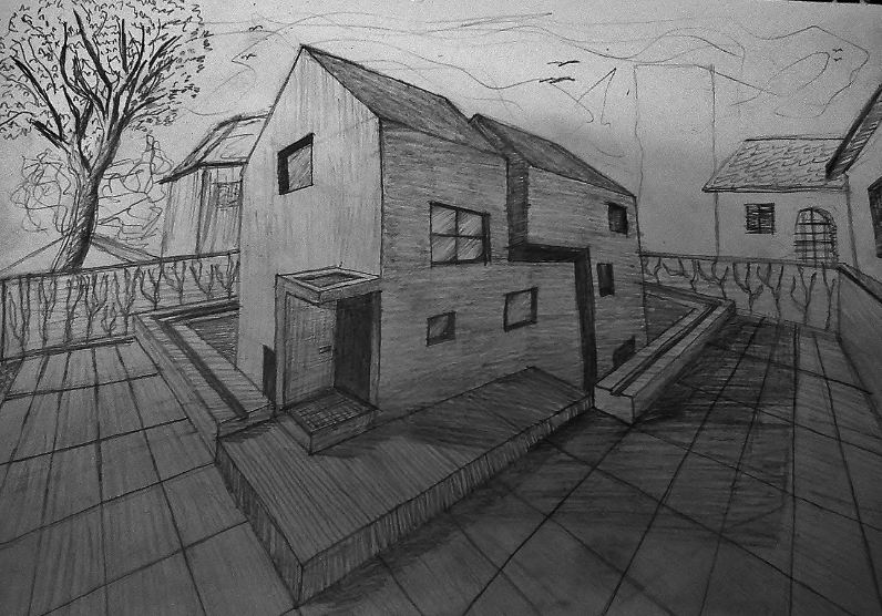 796x556 Freehand Drawings Sketching Architecture House Buildings Arch - Images Of Free Hand Drawing