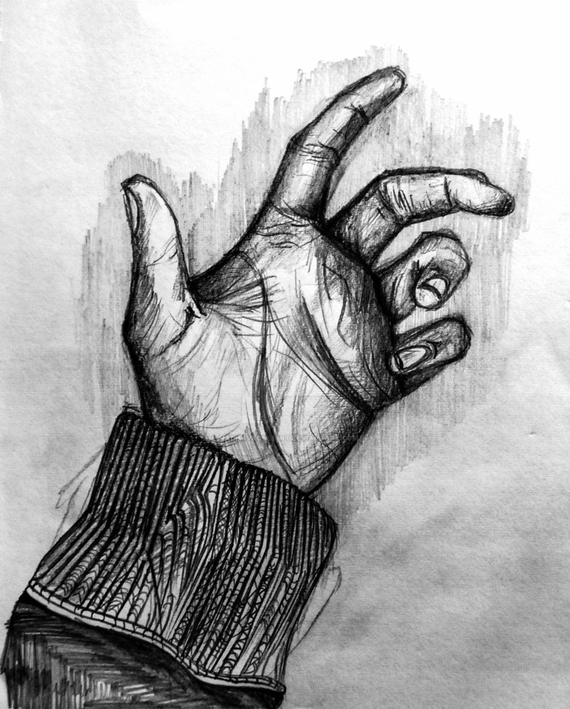802x997 Hand - Images Of Free Hand Drawing