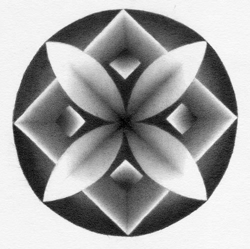 500x497 Shaded Mandala Drawing Exercise Part One Carol's Drawing Blog - Images Of Shading Drawing