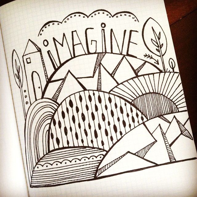 640x640 imaginary landscape my sketchbook doodle art journals - Imagine Drawing