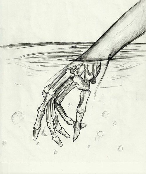 500x596 art, boy, draw, drawing, dreams, drowning, girl, grunge, halloween - Imagine Drawing
