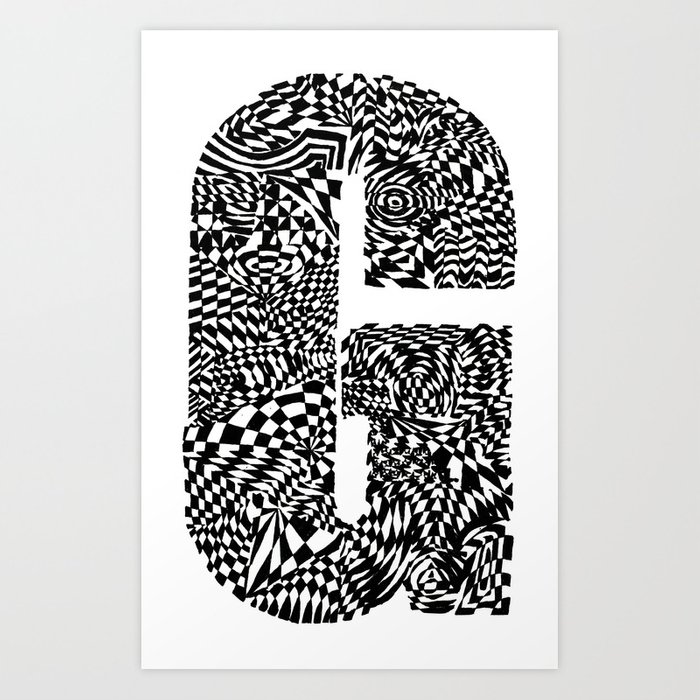 700x700 alphabet letter g impact bold abstract pattern - Impact Drawing