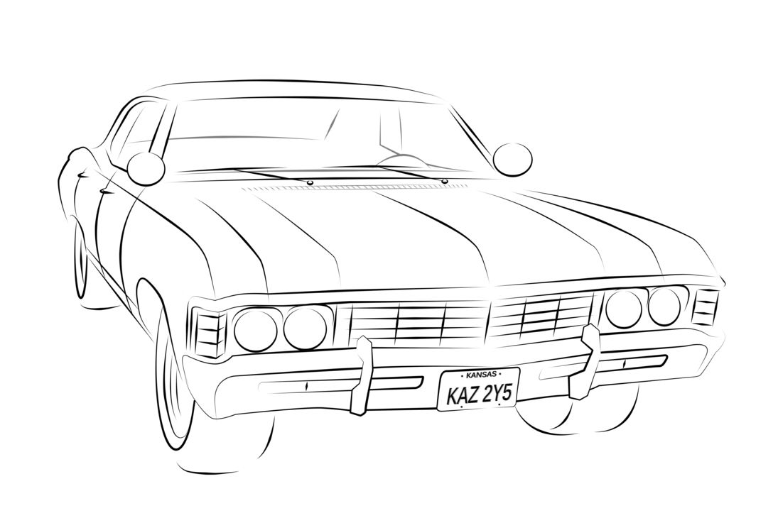 1095x730 supernatural impala drawing supernatural supernatural drawings - Impala Drawing