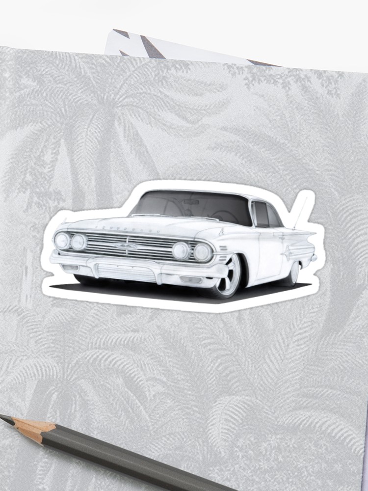 750x1000 chevrolet impala drawing sticker - Impala Drawing