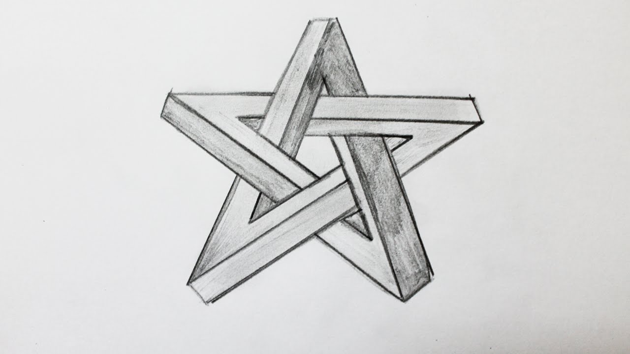 1280x720 How To Draw The Impossible Star - Impossible Drawing