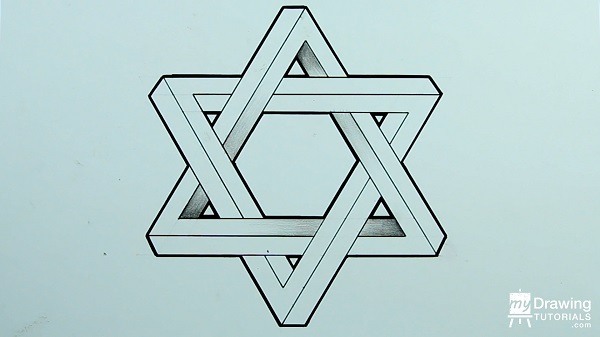 600x337 How To Draw An Impossible Star Of David My Drawing Tutorials - Impossible Drawing