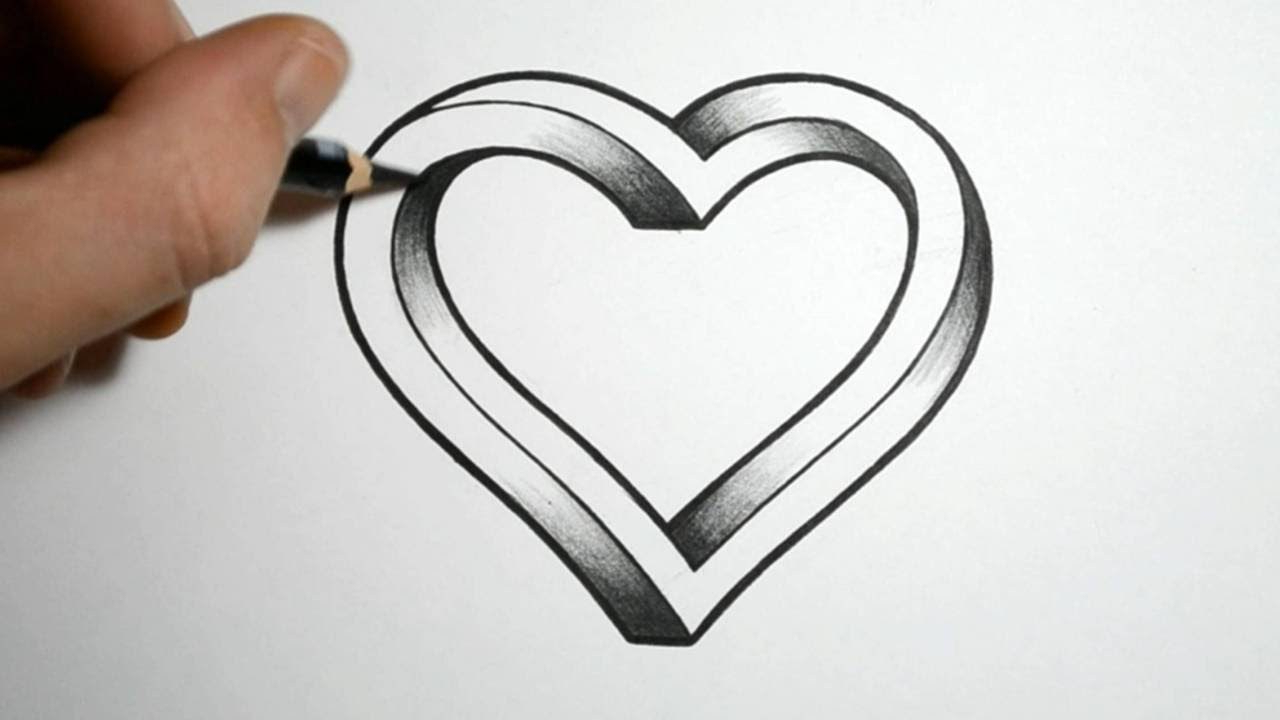 Impossible Heart Drawing at PaintingValley.com | Explore collection of ...