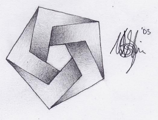 524x400 Huge Collection Of 'impossible Drawing' Download More Than - Impossible Triangle Drawing